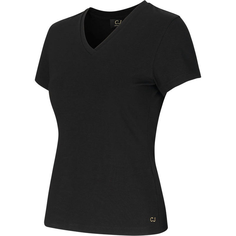v-neck black t-shirt from sustainable fabric