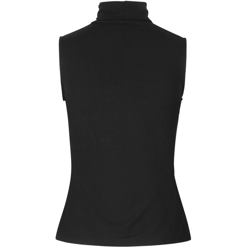 black turtleneck top from sustainable fabric